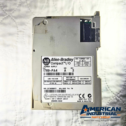Allen-Bradley 1769-PA4 Compact I/O AC power supply Series A for PLC automation systems and control panels