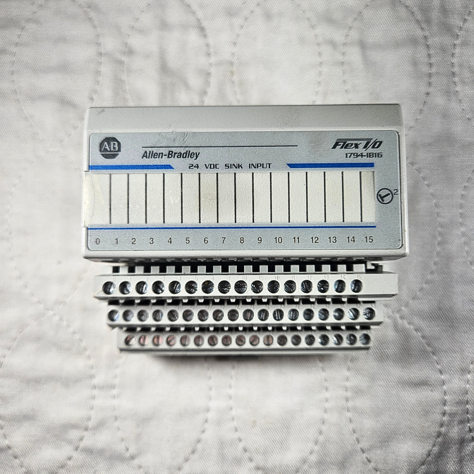 Allen-Bradley 1794-IB16 input module for industrial automation and MRO PLC I/O applications. American Industrial Parts Group.