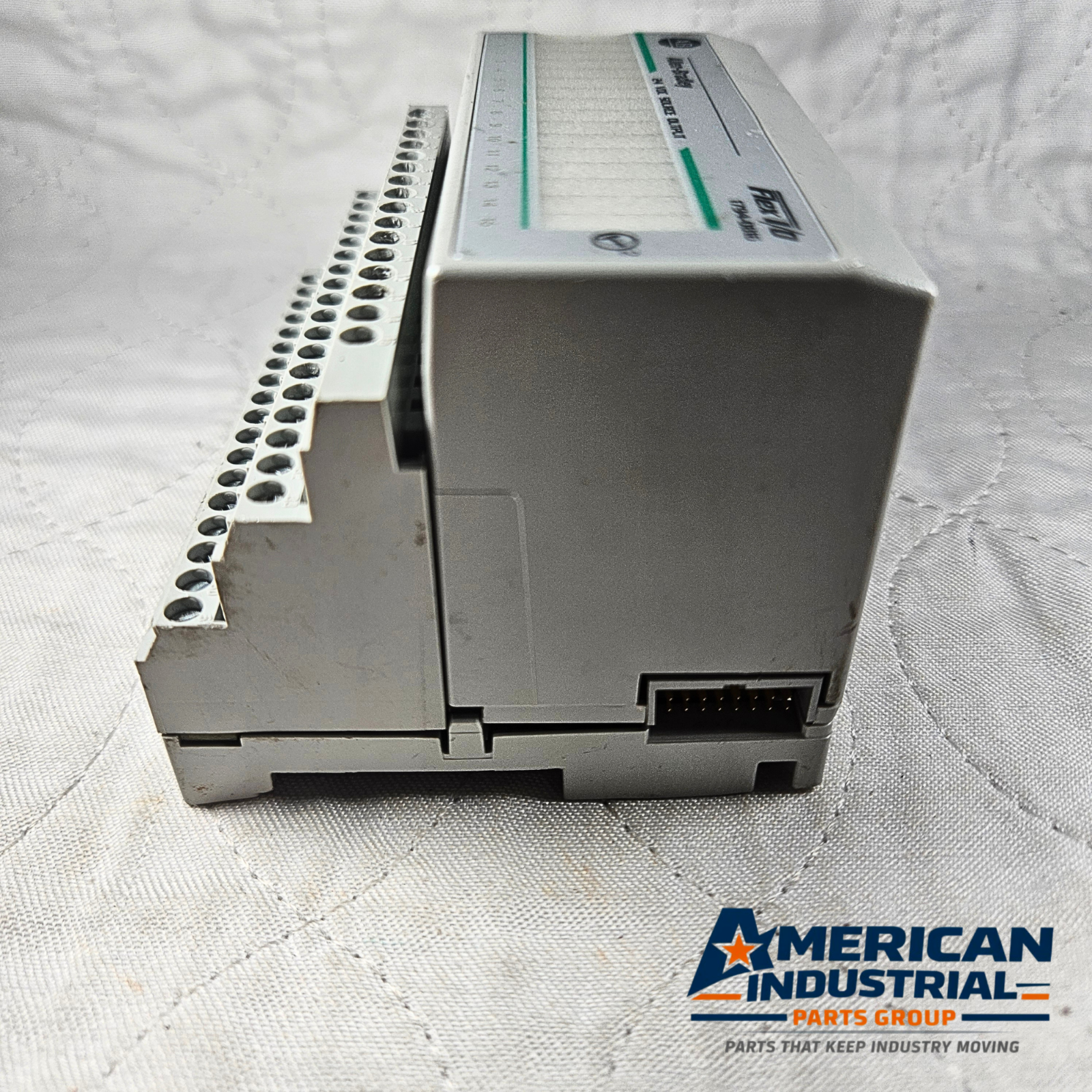 Allen-Bradley 1794-OB16 output module for industrial automation and MRO PLC I/O applications. American Industrial Parts Group.