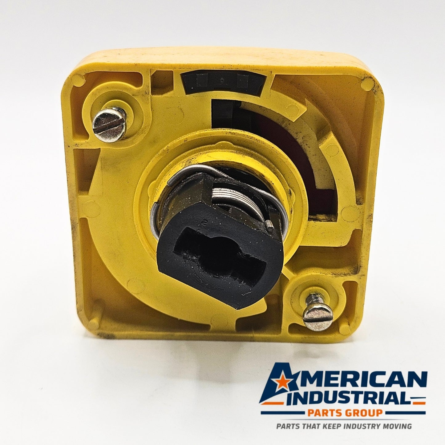 Allen-Bradley 194R-HS4E Series A 194R rotary disconnect switch operating handle red/yellow with defeater for industrial control panels