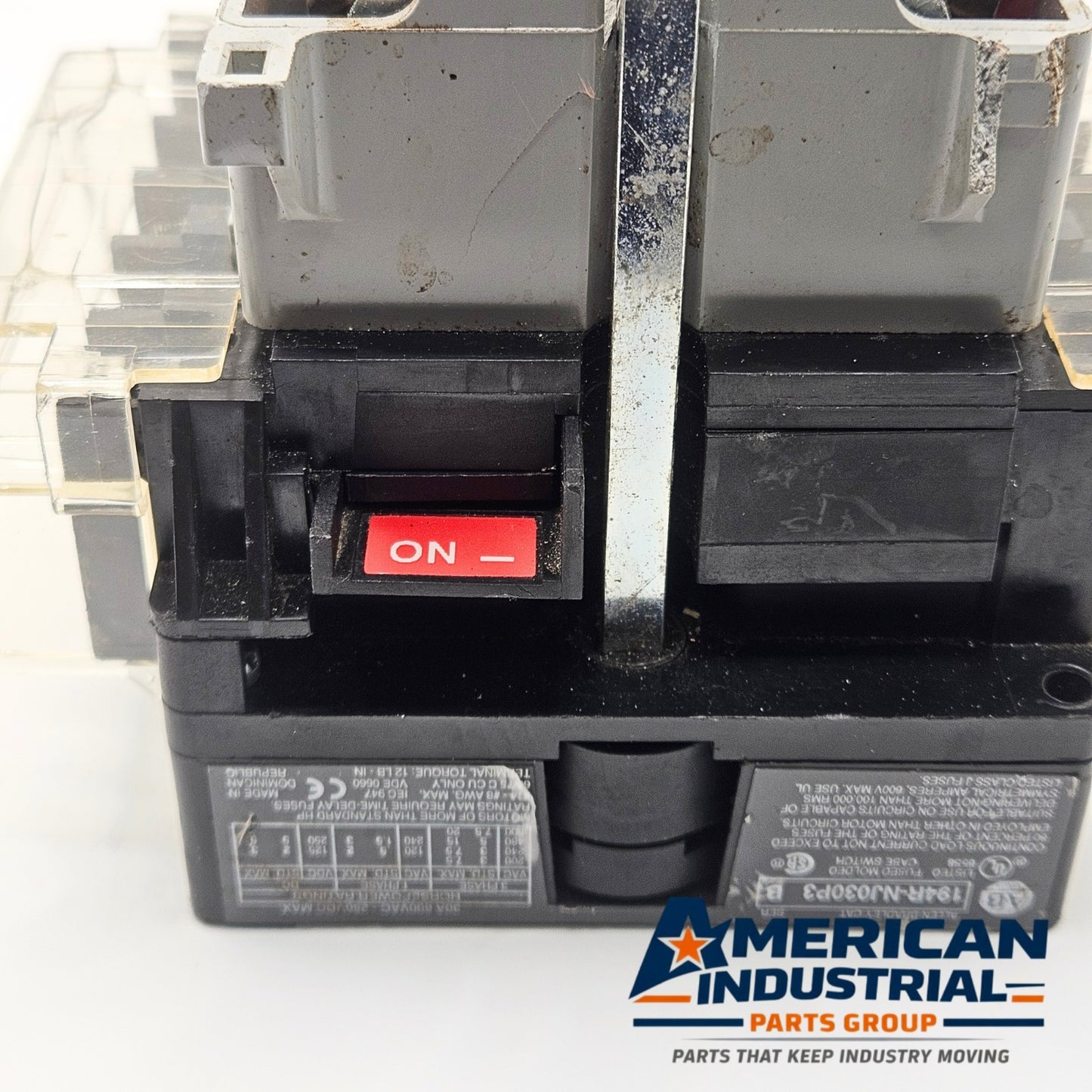 Allen-Bradley 194R-NJ030P3 fused disconnect switch for industrial automation and MRO applications. American Industrial Parts Group.