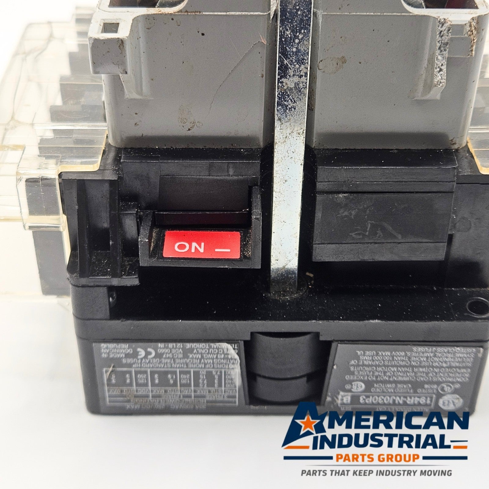 Allen-Bradley 194R-NJ030P3 fused disconnect switch for industrial automation and MRO applications. American Industrial Parts Group.