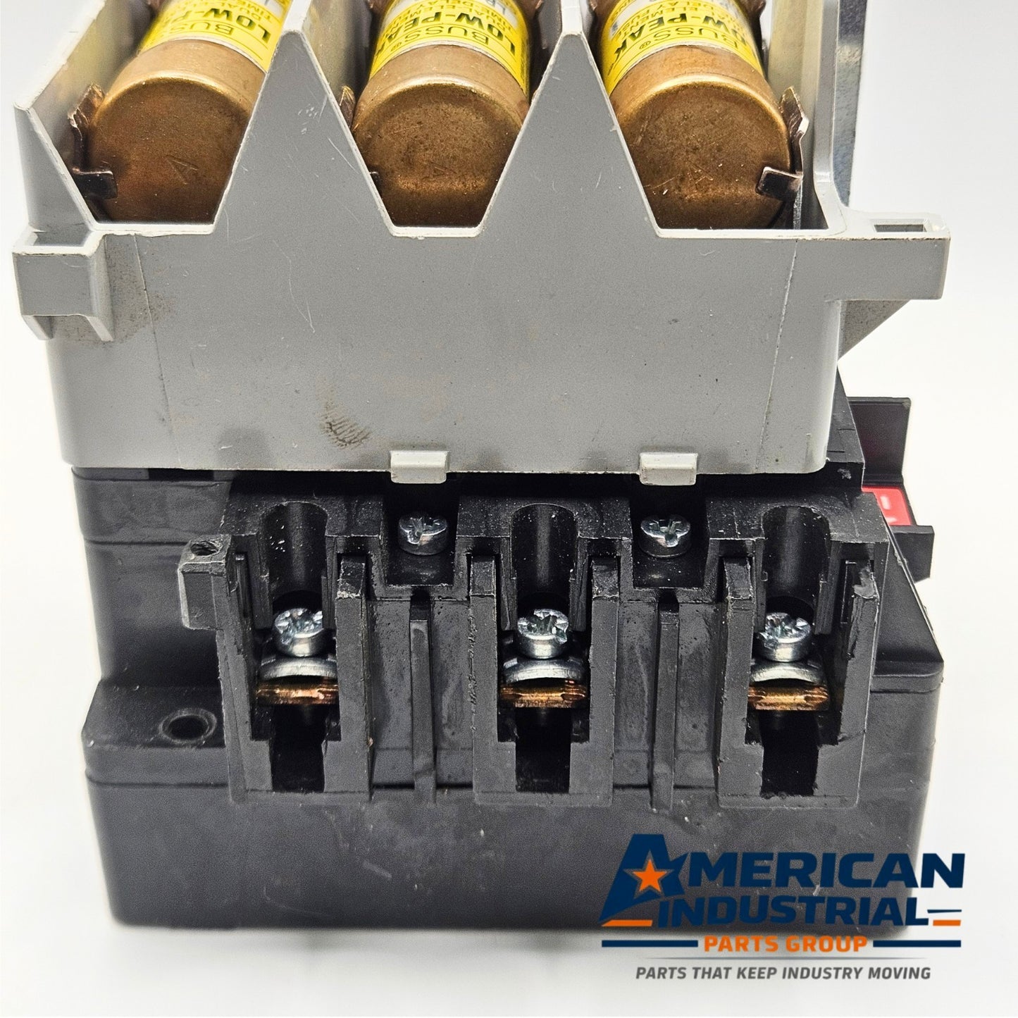 Allen-Bradley 194R-NJ030P3 fused molded case switch with Buss LPJ-15SP fuses for industrial electrical panels and motor disconnect applications