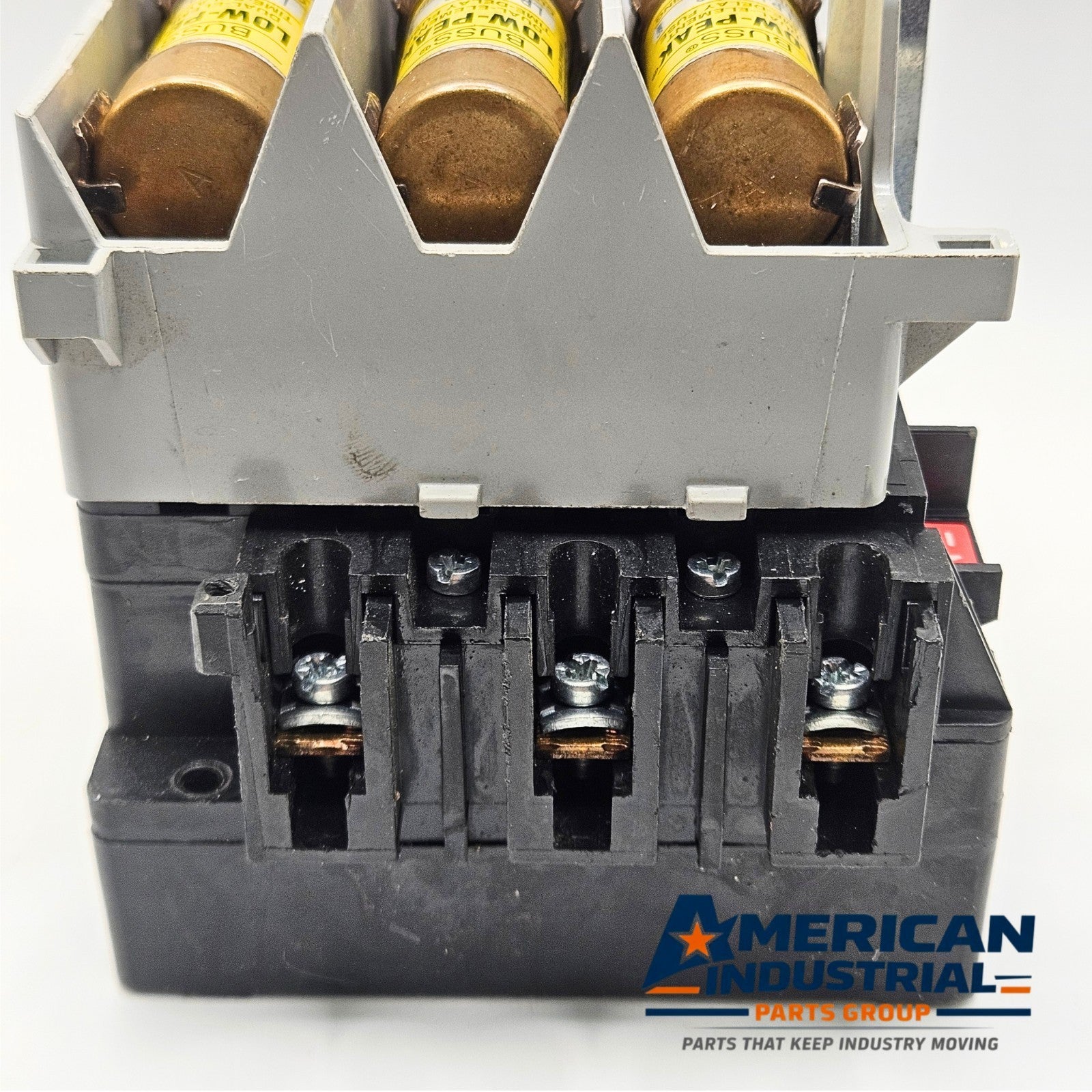 Allen-Bradley 194R-NJ030P3 fused molded case switch with Buss LPJ-15SP fuses for industrial electrical panels and motor disconnect applications