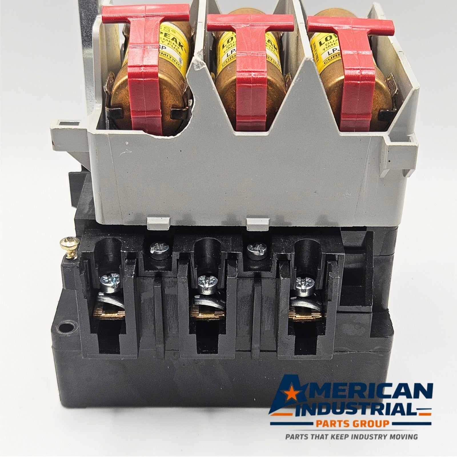 Allen-Bradley 194R-NJ030P3 fused molded case switch with Buss LPJ-15SP fuses for industrial electrical panels and motor disconnect applications