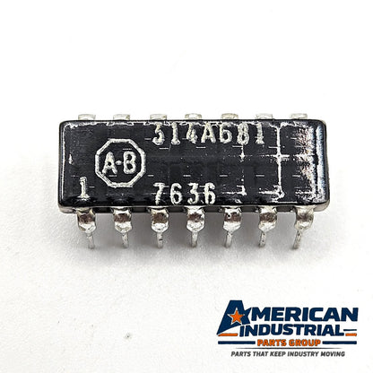 Allen-Bradley 314A681 680 ohm 2% thick-film resistor network 14-pin DIP for industrial circuit board repair and replacement