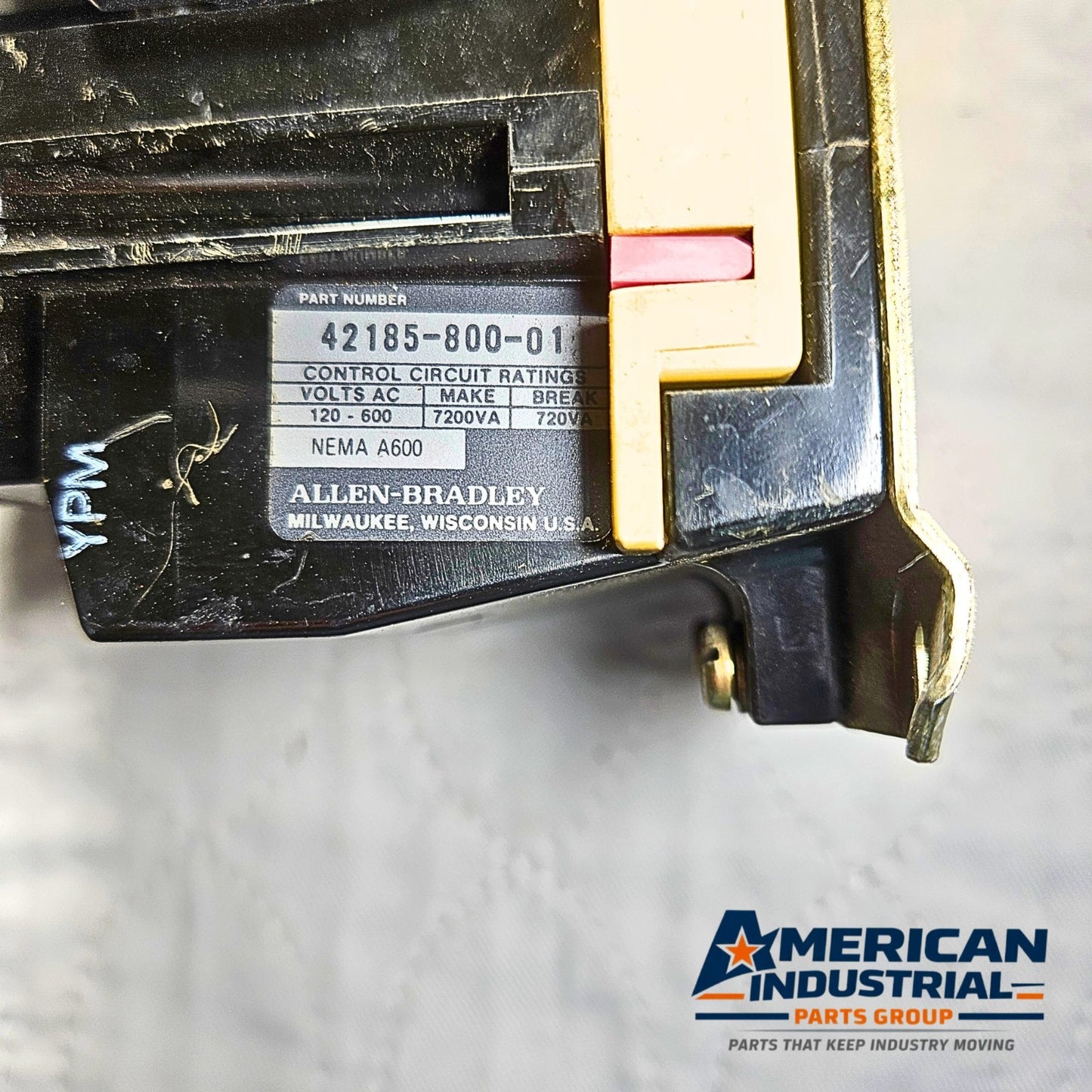 Allen-Bradley 509-A0D contactor starter for MRO replacement parts. American Industrial Parts Group.