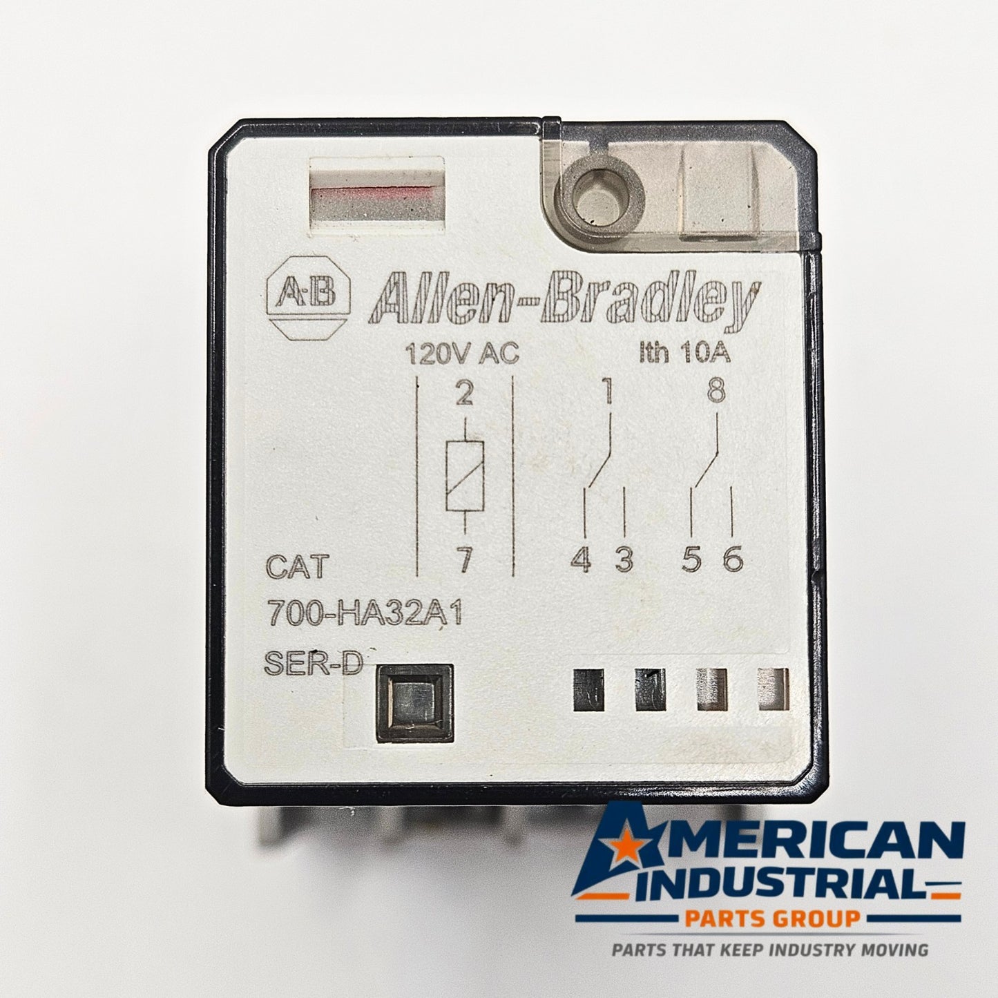 Allen-Bradley 700-HA32A1-4 plug-in relay with 700-HN125 socket 120VAC for industrial control panels and motor control systems