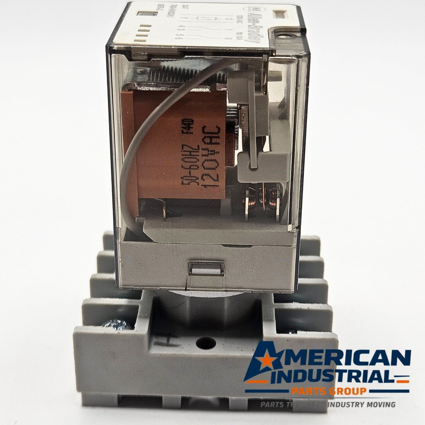 Allen-Bradley 700-HA32A1-4 plug-in relay with 700-HN125 socket 120VAC for industrial control panels and motor control systems