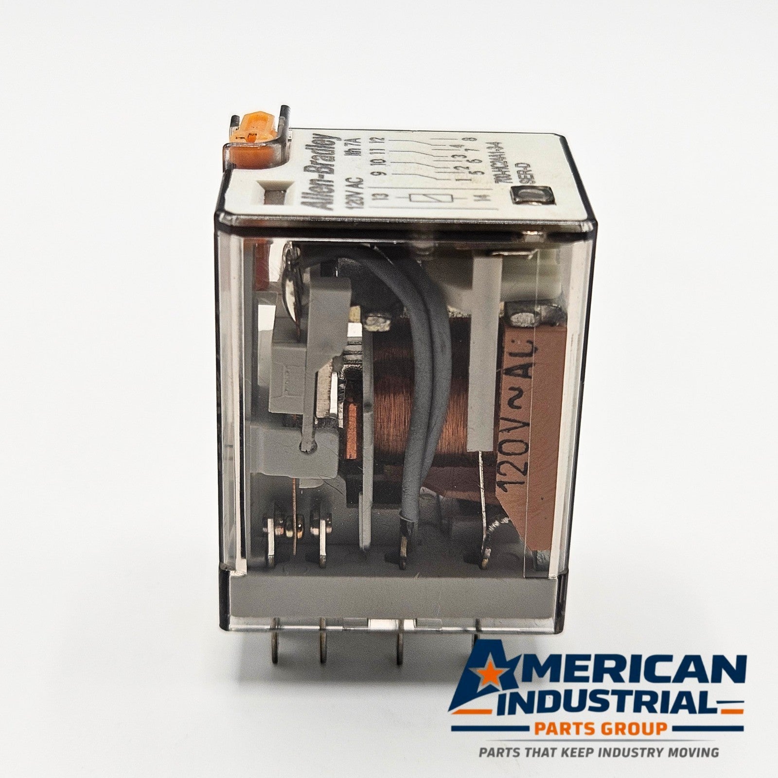 Allen-Bradley 700-HC24A1-3-4 general purpose relay terminal detail, industrial automation MRO wiring relay component. American Industrial Parts Group.