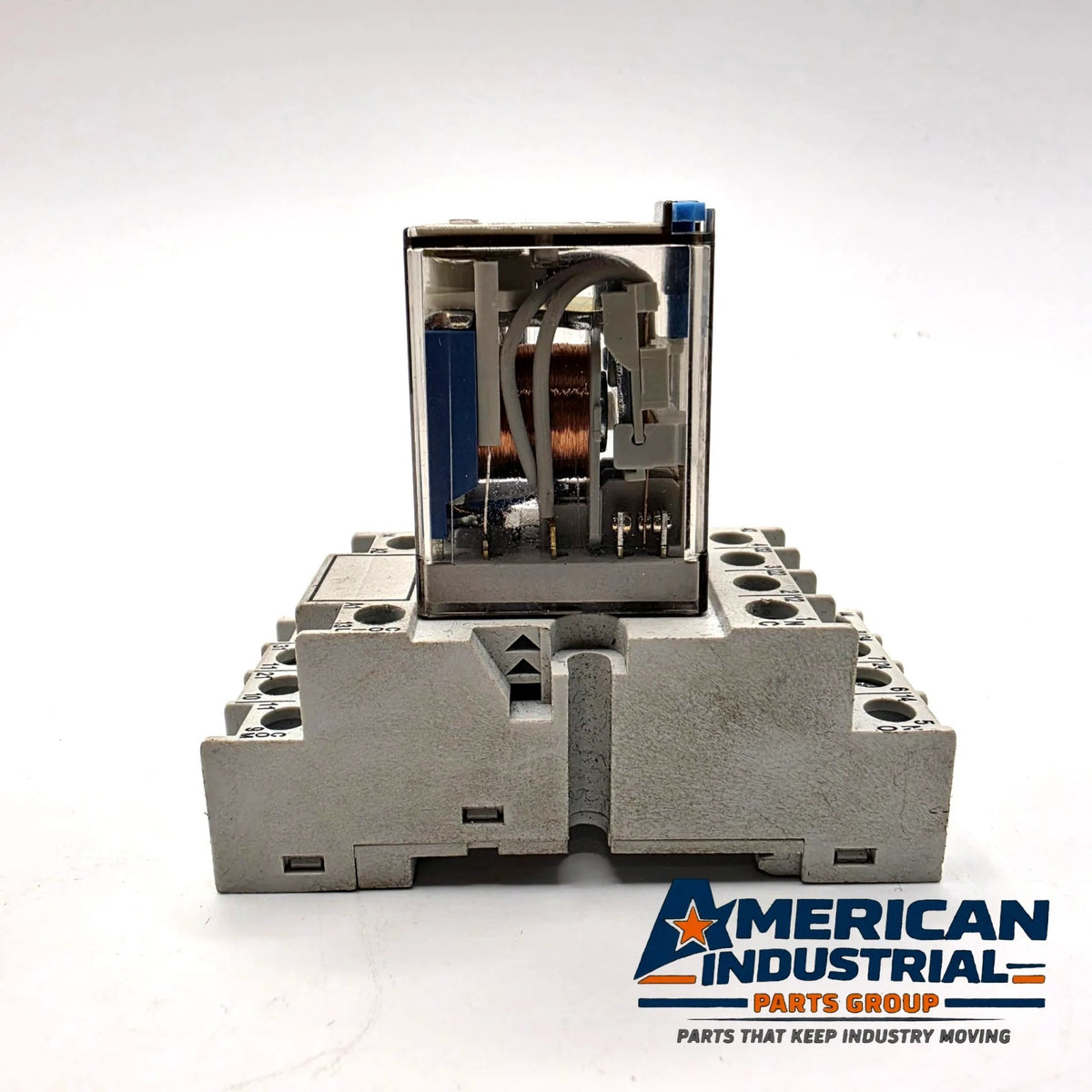 Allen-Bradley 700-HC24Z24-3-4 ice cube relay 24VDC 4PDT with 700-HN103 DIN rail socket for control panels from American Industrial Parts Group