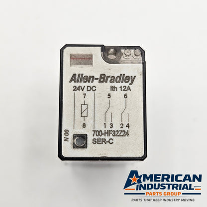 Allen-Bradley 700-HF32Z24 Series C general purpose relay 24VDC 3PDT 12A for industrial control panels and automation systems