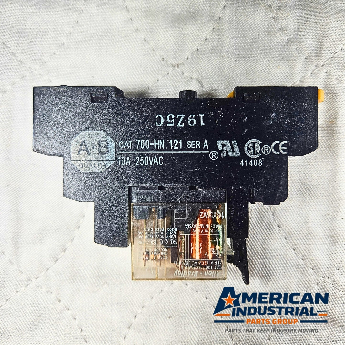 Allen-Bradley 700-HN121 relay with socket base 120VAC coil for industrial control panels and automation systems