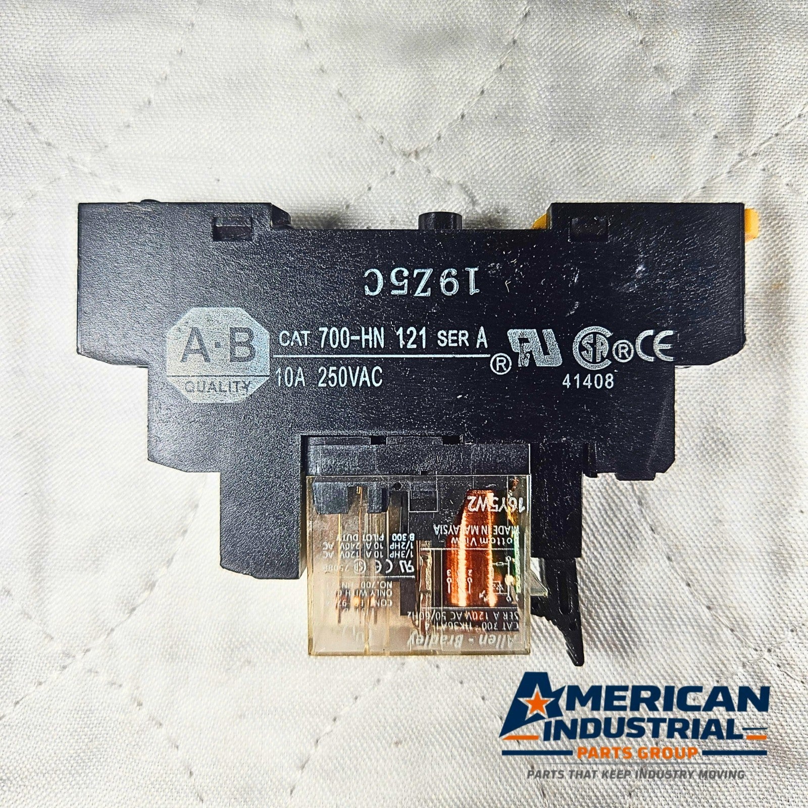 Allen-Bradley 700-HN121 relay with socket base 120VAC coil for industrial control panels and automation systems