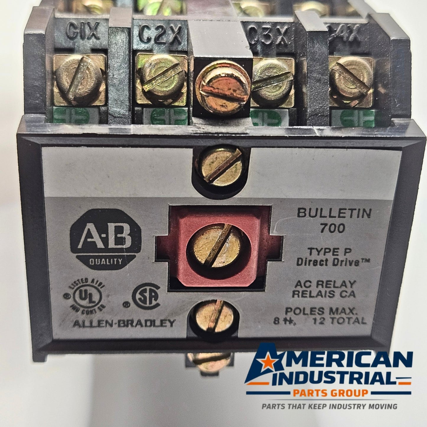 Allen-Bradley 700-P1200A1 Bulletin 700 Type P direct drive AC relay 120VAC for industrial control panels and motor control systems
