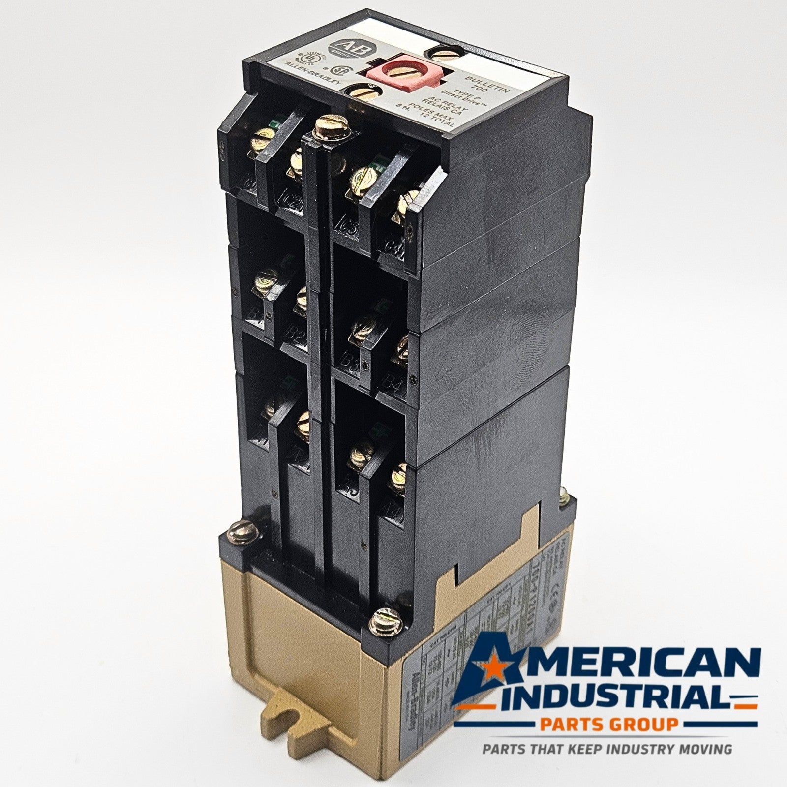 Allen-Bradley 700-P1200A1 Bulletin 700 Type P direct drive AC relay 120VAC for industrial control panels and motor control systems