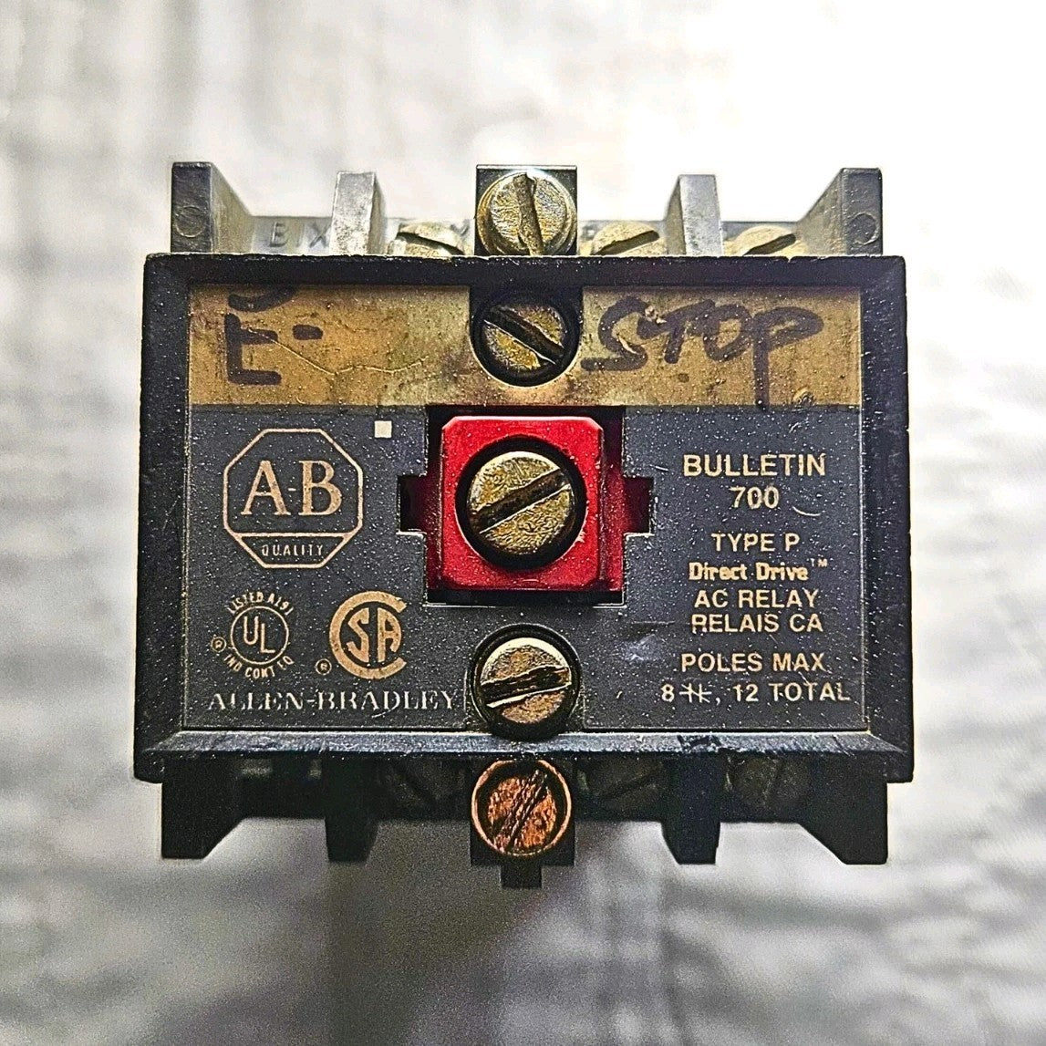 Allen-Bradley 700 Type P Control Relay industrial automation/MRO relay component. American Industrial Parts Group.