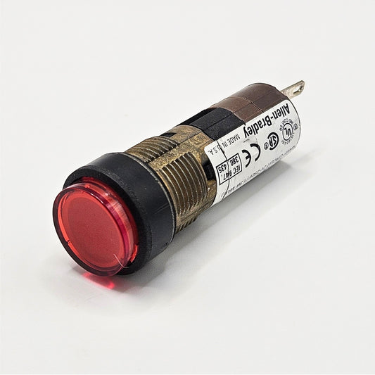 Allen-Bradley 800A-L Series B red pilot light 2V-250V for industrial control panels and automation systems