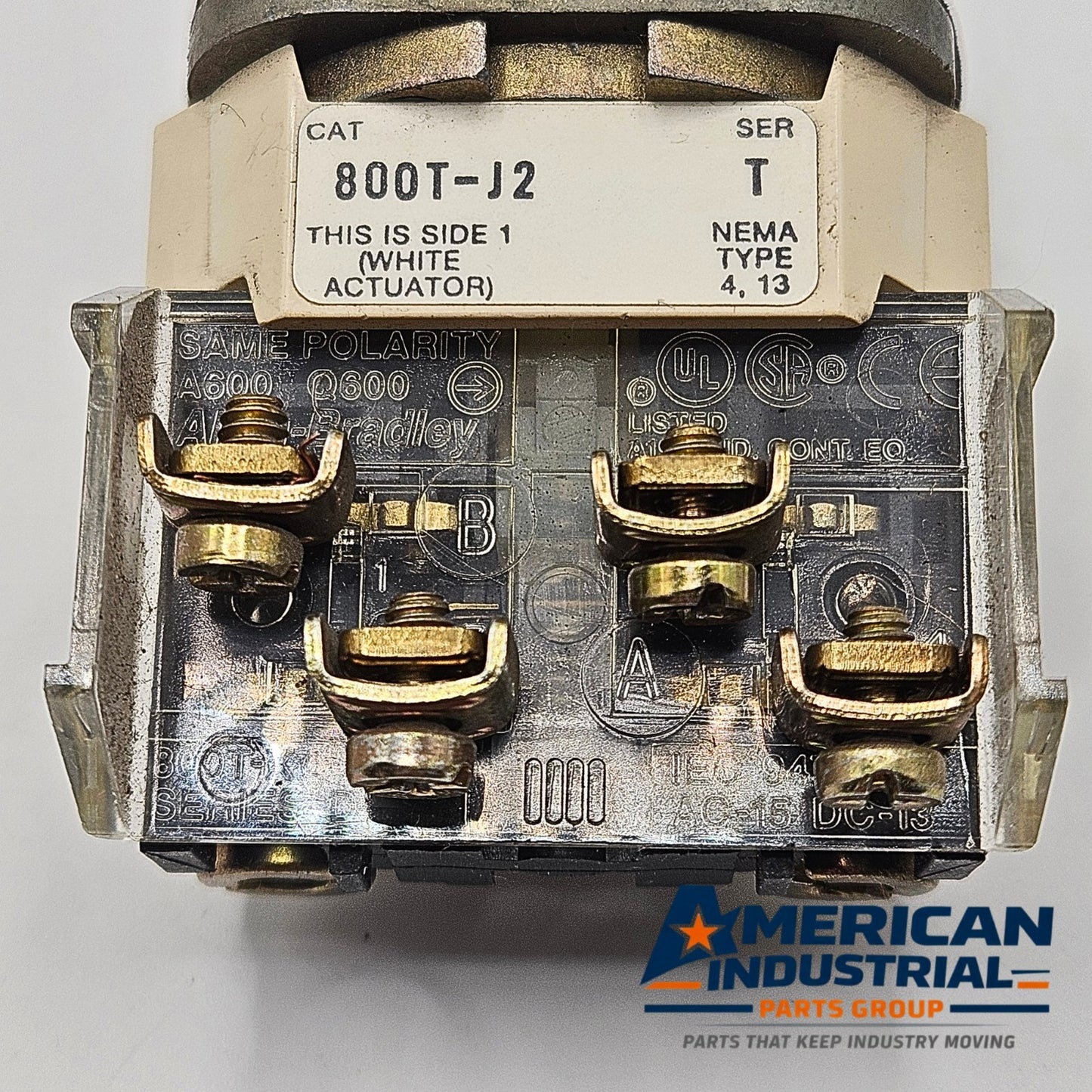 Allen-Bradley 800T-J2 Series T 30mm 3-position selector switch for industrial control panel operation