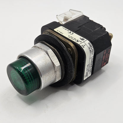 Allen-Bradley 800T-PT16 30mm push-to-test pilot light 120V NEMA 4/13 for industrial control panels and machine indication
