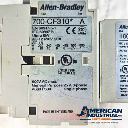 Allen-Bradley Guardmaster A31 700-CF310D 100S-F safety relay for machine safety systems and industrial automation