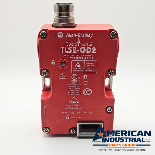 Allen-Bradley TLS2-GD2 Guardmaster safety interlock switch with guard locking actuator for machine safety systems