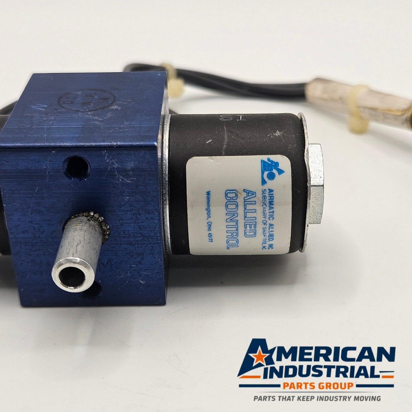 Allied Airmatic 24VDC solenoid valve for industrial automation and MRO applications. American Industrial Parts Group.