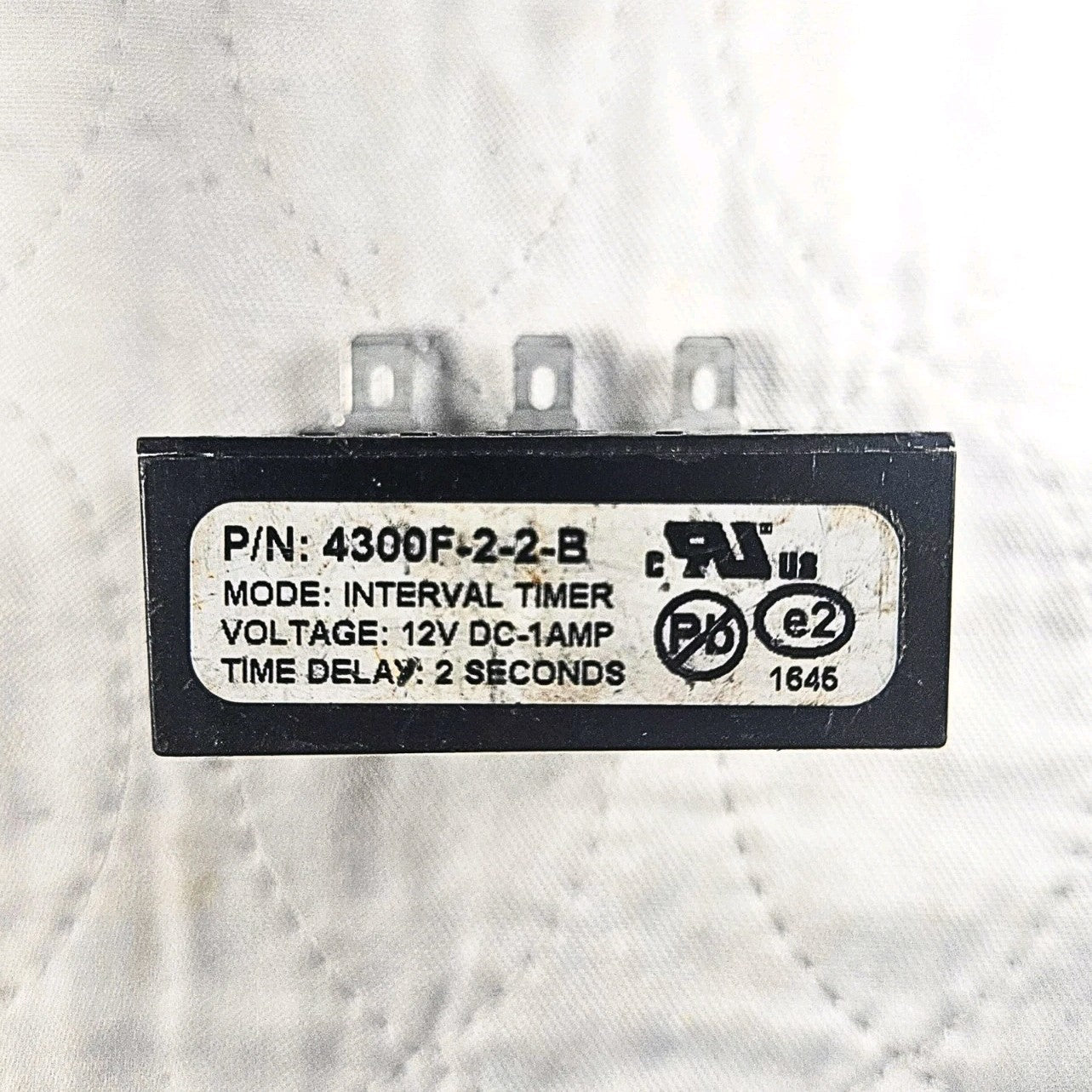 Artisan Controls 4300F-2-2-B interval timer 12VDC 1A 2-second delay for industrial control panels and automation systems