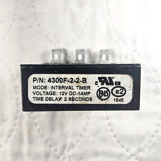 Artisan Controls 4300F-2-2-B interval timer 12VDC 1A 2-second delay for industrial control panels and automation systems