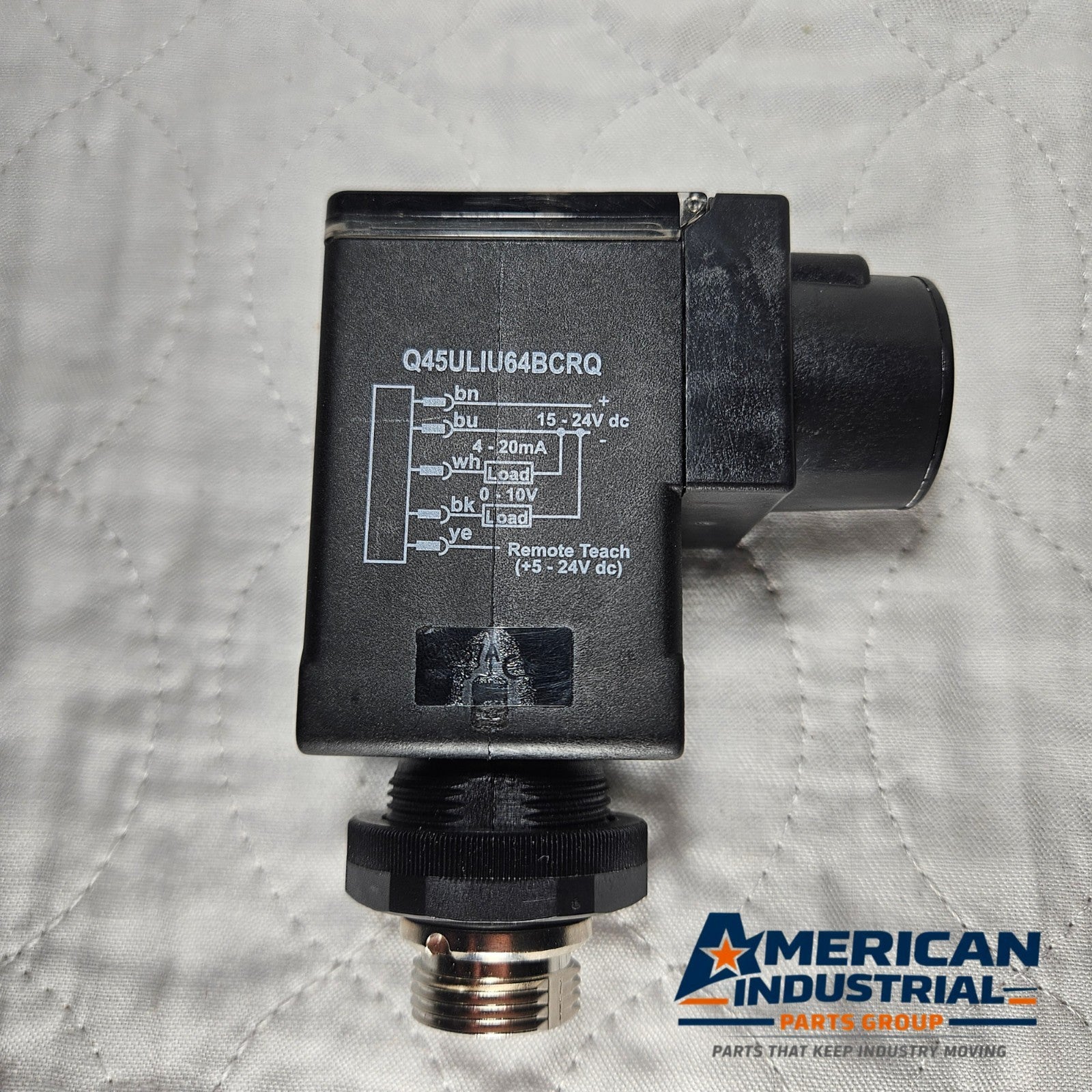 Banner ultrasonic sensor for industrial automation and MRO applications. American Industrial Parts Group.