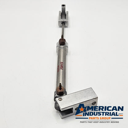 Bimba 0071.5-DXP pneumatic cylinder port view for industrial automation and MRO air system applications. American Industrial Parts Group.