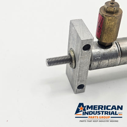 Bimba pneumatic air cylinder with flow controls for industrial automation and MRO applications. American Industrial Parts Group.