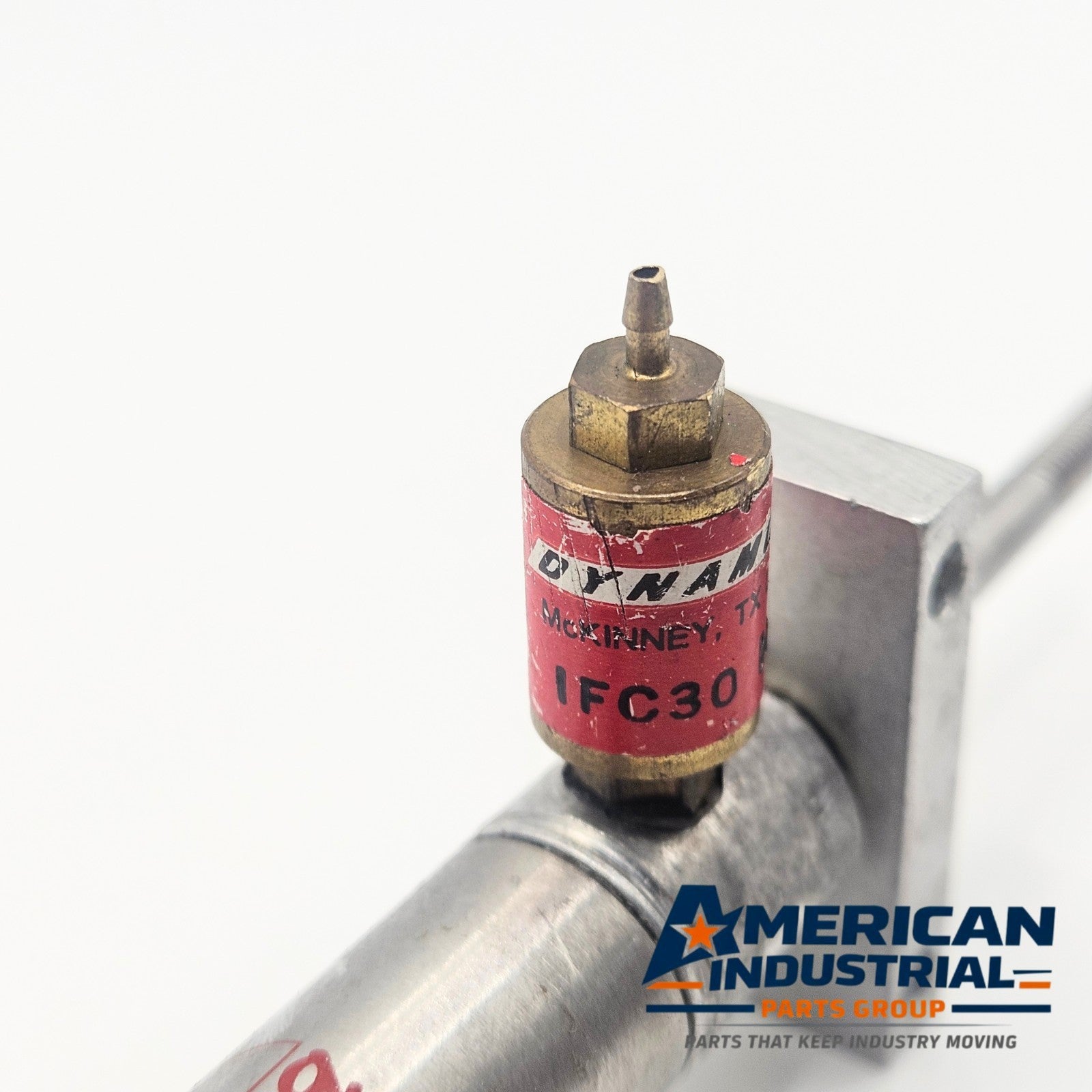 Bimba pneumatic air cylinder with flow controls for industrial automation and MRO applications. American Industrial Parts Group.