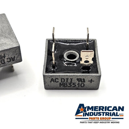 Lot of 2 Bridgold MB3510 35A 1000V single phase bridge rectifiers for power supply repair from American Industrial Parts Group