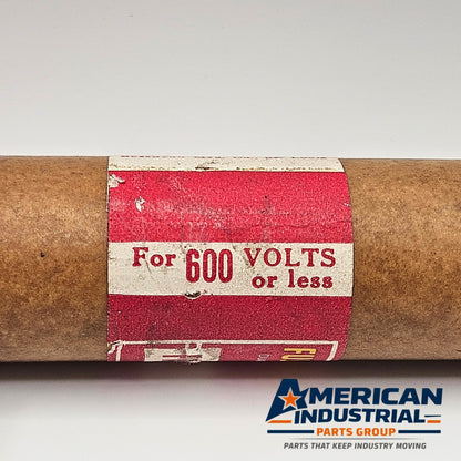 Bussmann FRS 60 Fusetron label detail. American Industrial Parts Group.