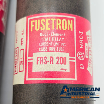Bussmann FRS-R-200 time delay fuse for industrial automation and MRO applications. American Industrial Parts Group.