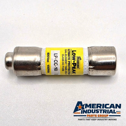 Bussmann LP-CC-10 Low-Peak 10A 600VAC Class CC time-delay fuse for control transformer and motor circuit protection from American Industrial Parts Group