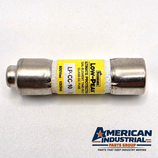 Bussmann LP-CC-10 Low-Peak 10A 600VAC Class CC time-delay fuse for control transformer and motor circuit protection from American Industrial Parts Group