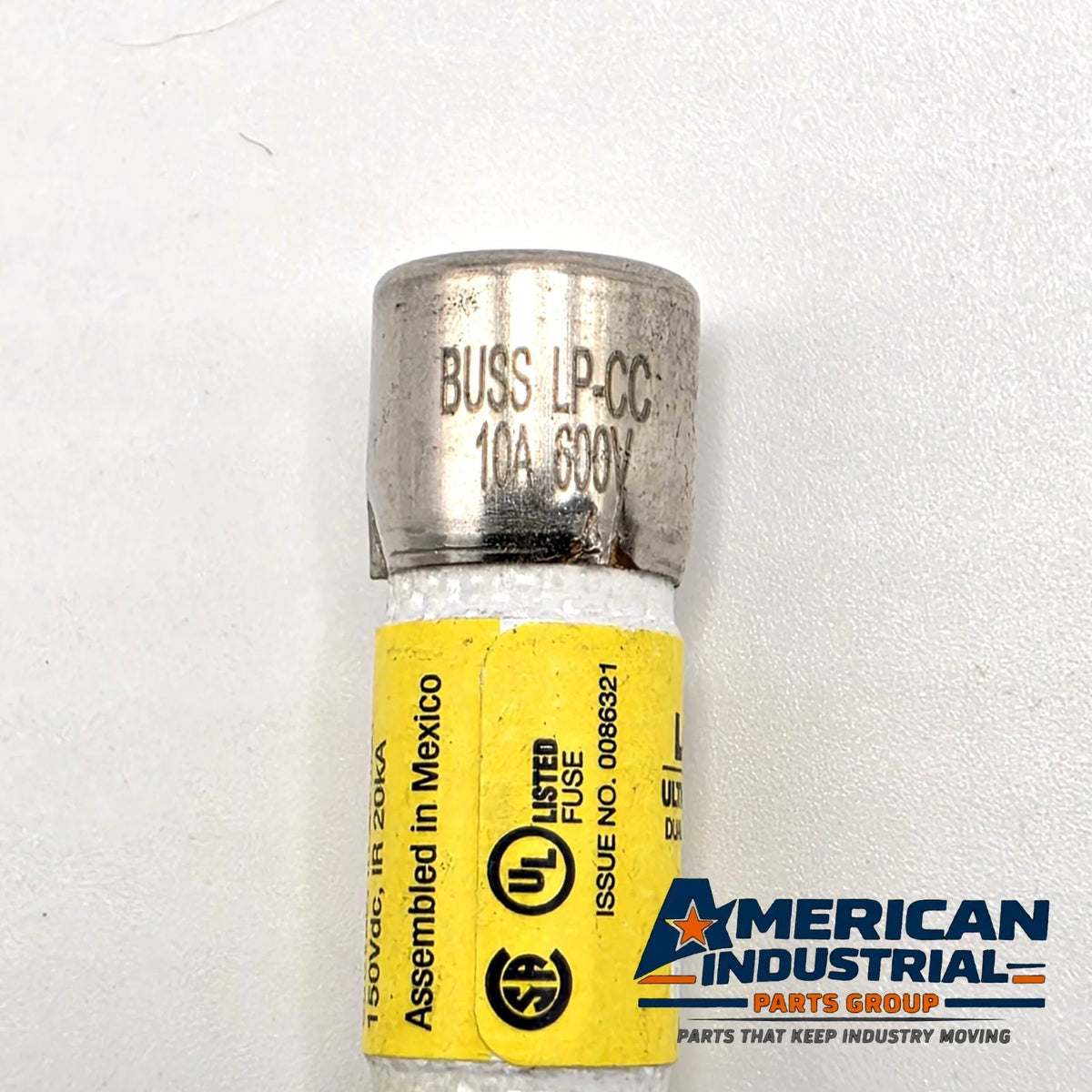 Bussmann LP-CC-10 Low-Peak 10A 600VAC Class CC time-delay fuse for control transformer and motor circuit protection from American Industrial Parts Group