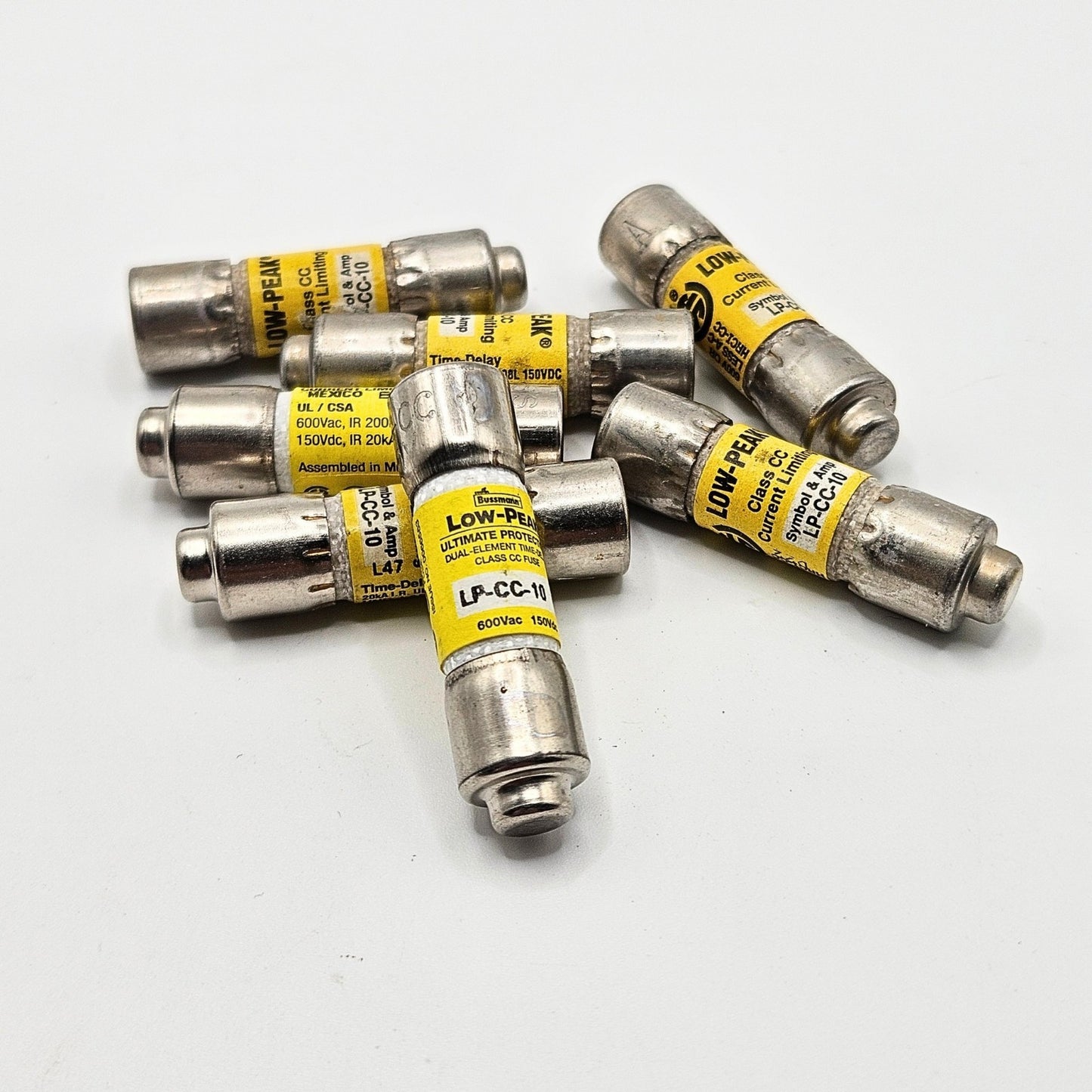 Bussmann LP-CC-10 10A 600VAC Class CC dual-element time-delay fuse for industrial circuit protection