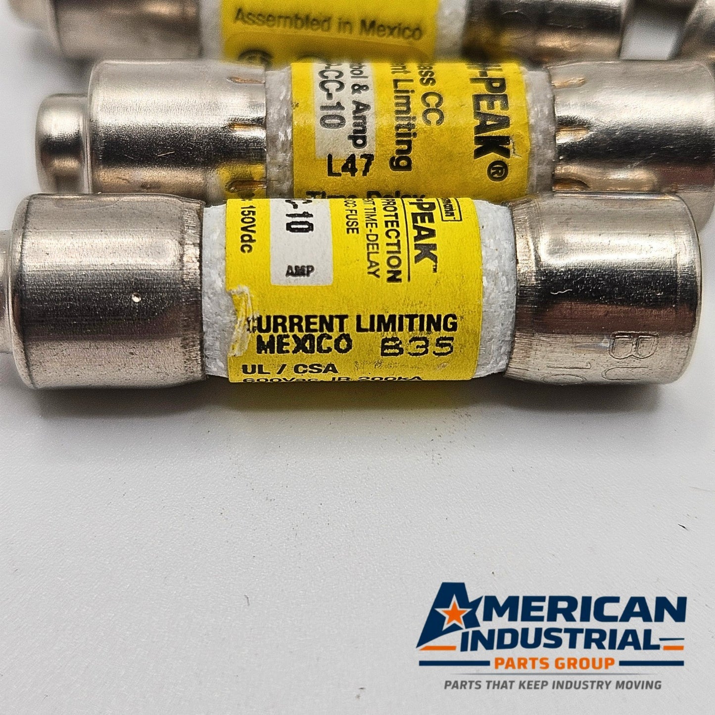 Bussmann LP-CC-10 10A 600VAC Class CC dual-element time-delay fuse for industrial circuit protection