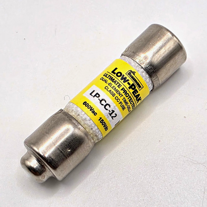 Bussmann LP-CC-12 Low-Peak 12A 600VAC Class CC time-delay fuse for control transformer and motor circuit protection from American Industrial Parts Group