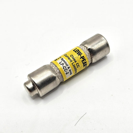 Bussmann LP-CC-2 2A 600VAC Class CC time-delay fuse for industrial circuit protection