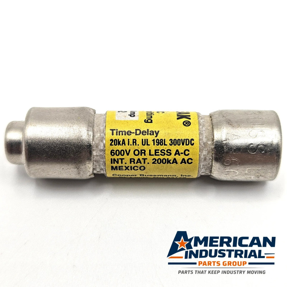 Bussmann LP-CC-2 2A 600VAC Class CC time-delay fuse for industrial circuit protection