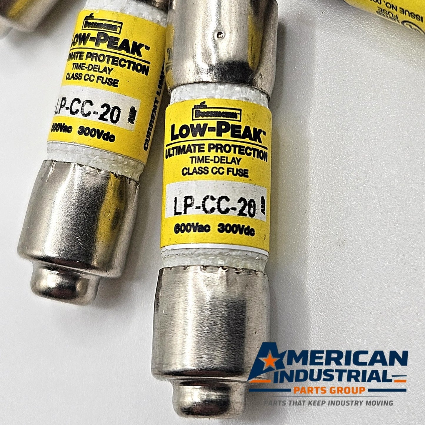 Bussmann LP-CC-20 20A 600VAC Class CC dual-element time-delay fuse for industrial circuit protection