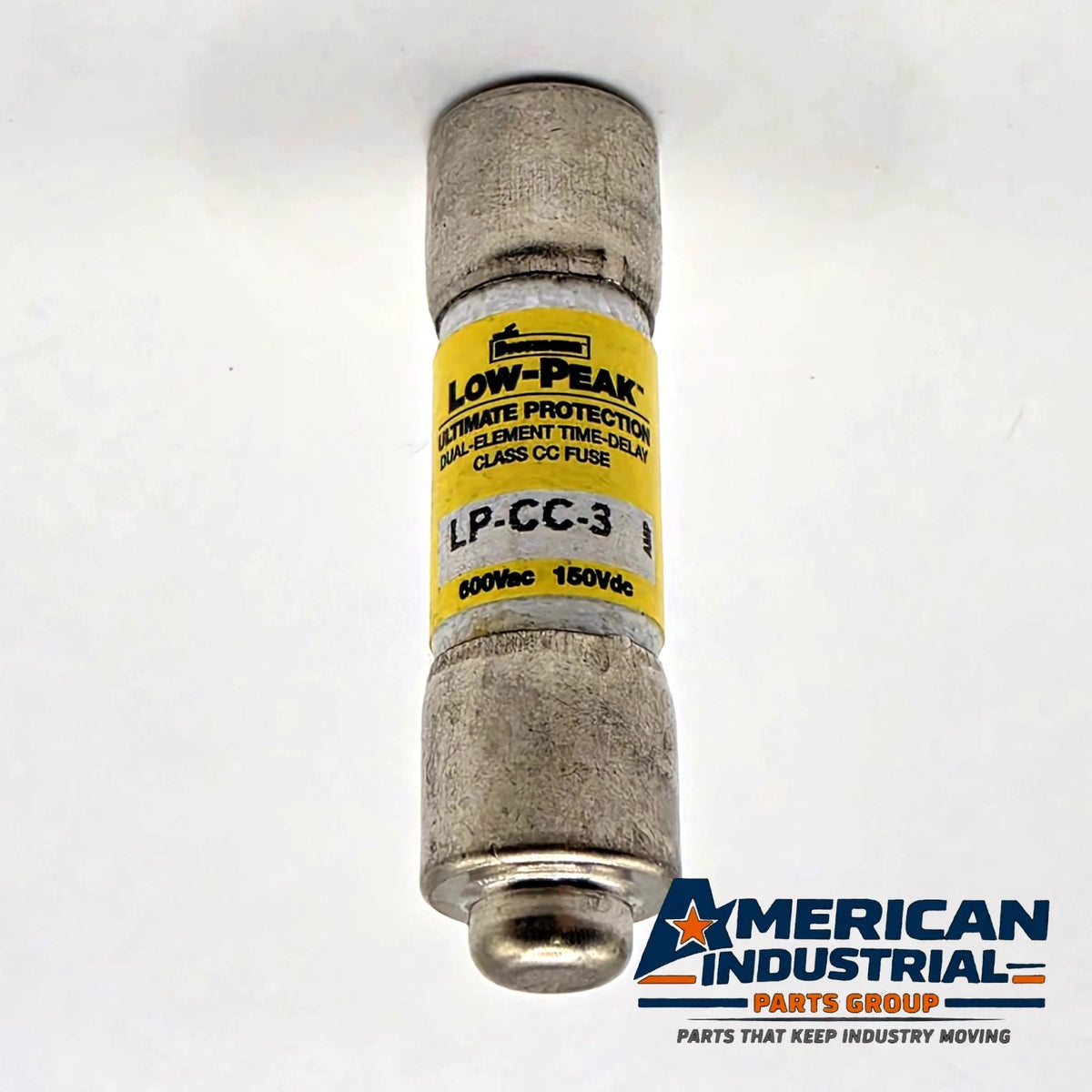 Bussmann LP-CC-3 Low-Peak 3A 600VAC Class CC time-delay fuse for control transformer and motor circuit protection from American Industrial Parts Group