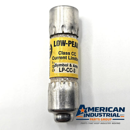 Bussmann LP-CC-3 3A 600VAC Class CC dual-element time-delay fuse for industrial circuit protection