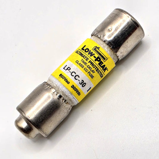 Bussmann LP-CC-30 Low-Peak 30A 600VAC Class CC time-delay fuse for control transformer and motor circuit protection from American Industrial Parts Group