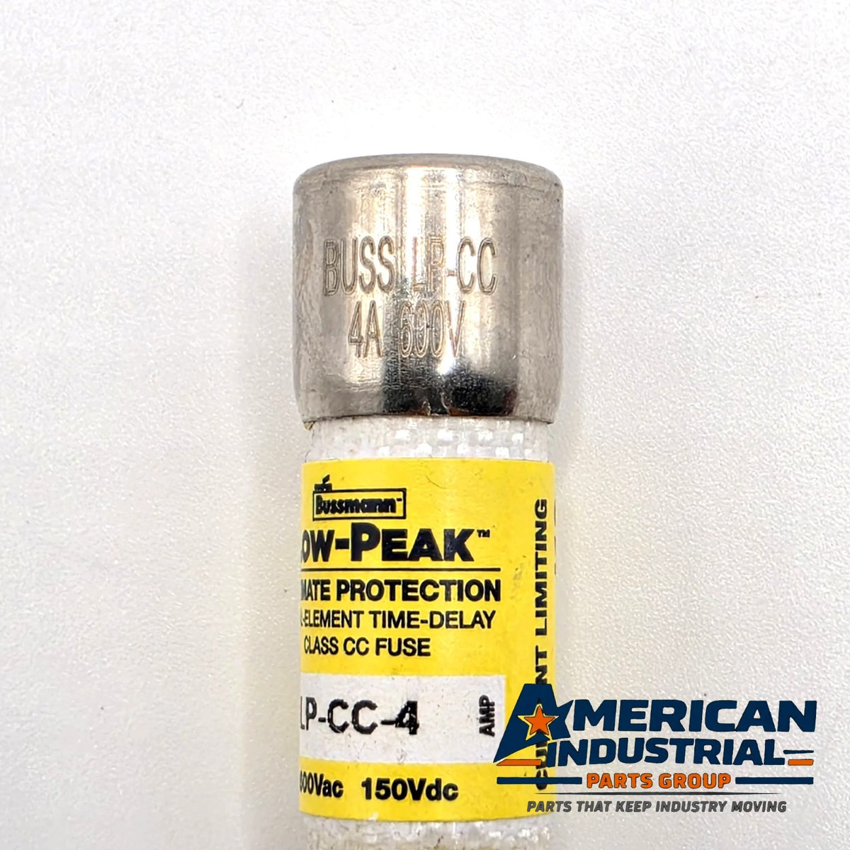 Bussmann LP-CC-4 Low-Peak 4A 600VAC Class CC time-delay fuse for control transformer and motor circuit protection from American Industrial Parts Group