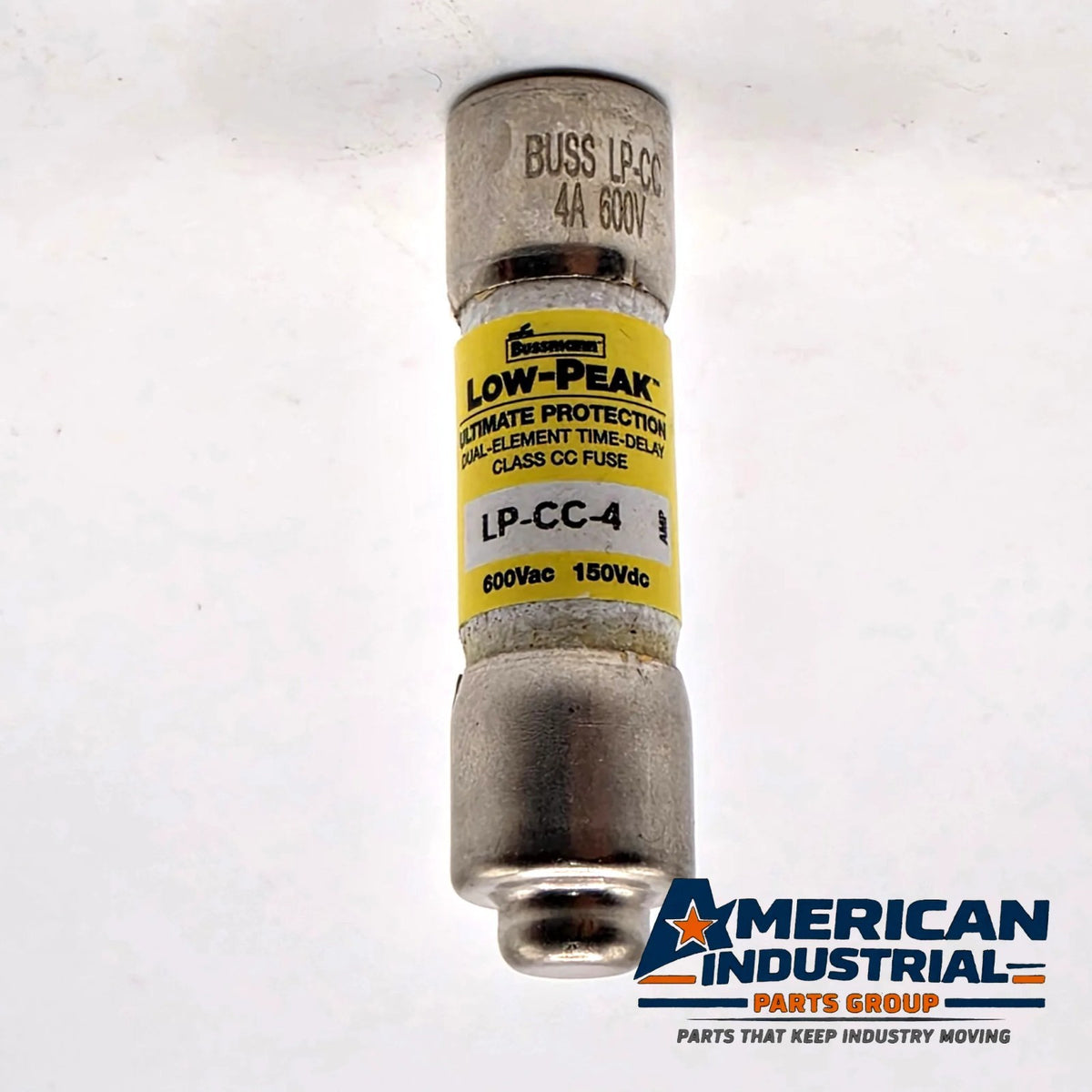 Bussmann LP-CC-4 Low-Peak 4A 600VAC Class CC time-delay fuse for control transformer and motor circuit protection from American Industrial Parts Group